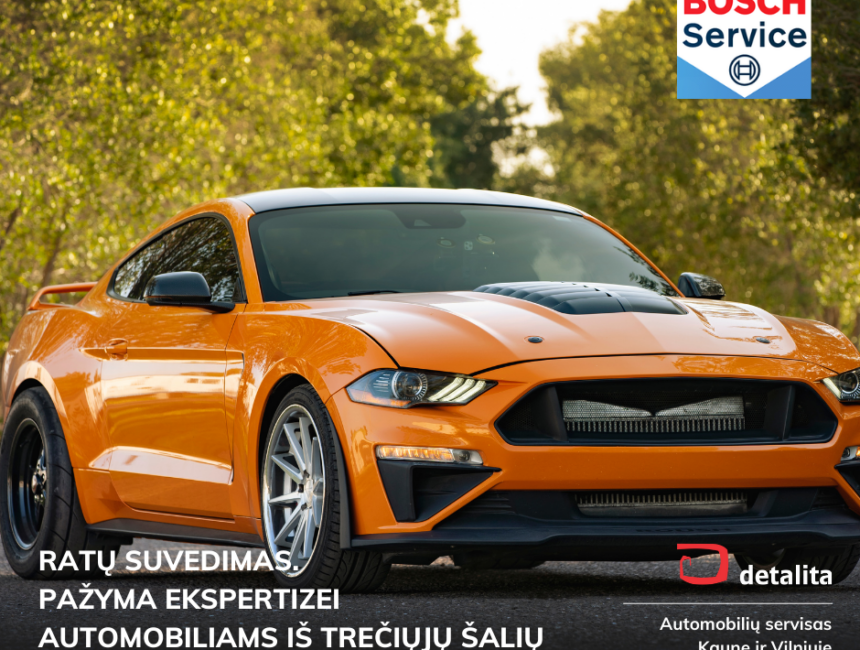 „Detalitos servise“ Kaune ir Vilniuje – pažyma ekspertizei po ratų geometrijos